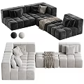 Modern Multiplayer Corner Sofa Combo 3d model