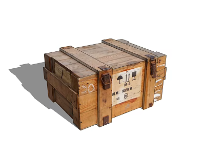 Industrial LOFT box wooden box toolbox packing box 3d model