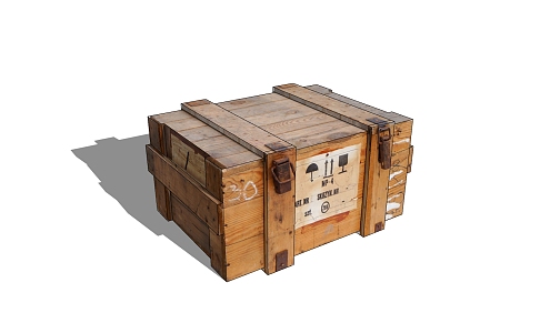 Industrial LOFT box wooden box toolbox packing box 3d model