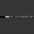 Modern Tactical Assault Rifle With Black Silver Rail System And Grip