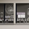 Modern Exhibition Hall Display Cabinet Display Tools Porcelain Bottle 3d model