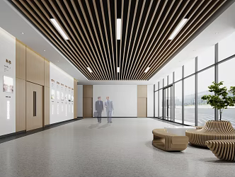 School aisle 3d model