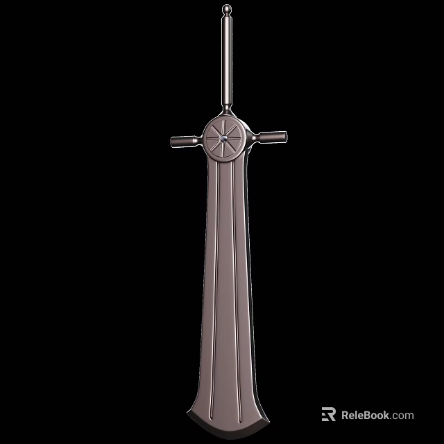 Classic Historical Metal Sword With Cross Guard And Sleek Sharp Blade 3d model 