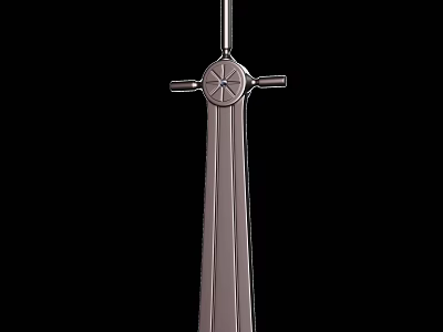 Classic Historical Metal Sword With Cross Guard And Sleek Sharp Blade 3d model