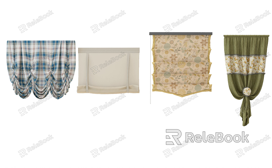 European Roman Curtain Roman Curtain Roll Princess Curtain Combination model