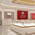 Luxury Jewelry Store Featuring High Purity Gold Jewelry In Modern Display Cases