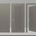 Modern Beige Hinged Doors Featuring Vertical Slats In Open And Closed Positions For Home Interior
