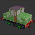 Old-fashioned train train car locomotive head steam car train modern vehicle carrier 3d model