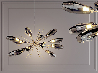 Modern chandelier multi-head chandelier 3d model