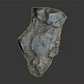 Rocky Terrain 3D Model With Irregular Gray Stone Structure And Textured Surface 3d model