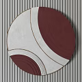 Modern Circular Wall Decor With Abstract Wave And Geometric Line Patterns 3d model