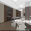 Hospital Ward Interior Design With Medical Bed Chair TV And Wooden Walls