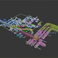 Industrial Equipment Featuring Complex Pipe Assemblies Metal Valves And Mechanical Structures