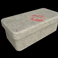 Vintage Medical First Aid Kit With Red Cross Symbol And Metal Case