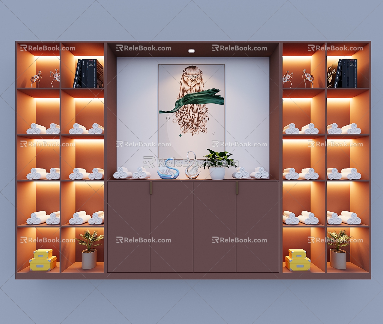 Hairdressing Store Locker 3d model