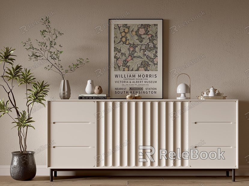 Cream Style Cabinet Whole Cabinet Sideboard Cabinet Balcony Cabinet Locker Entrance Cabinet model