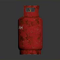 Red Propane Tank With Durable Metal Construction And Propane Label For Various Applications