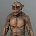 Game and Movie Character Muscular Mythical Creature with Rough Skin 3D Model Design