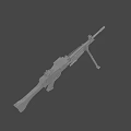 light machine gun 3d model