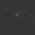 Black And Yellow Spider With Long Legs And Distinct Body Patterns On Gray Background