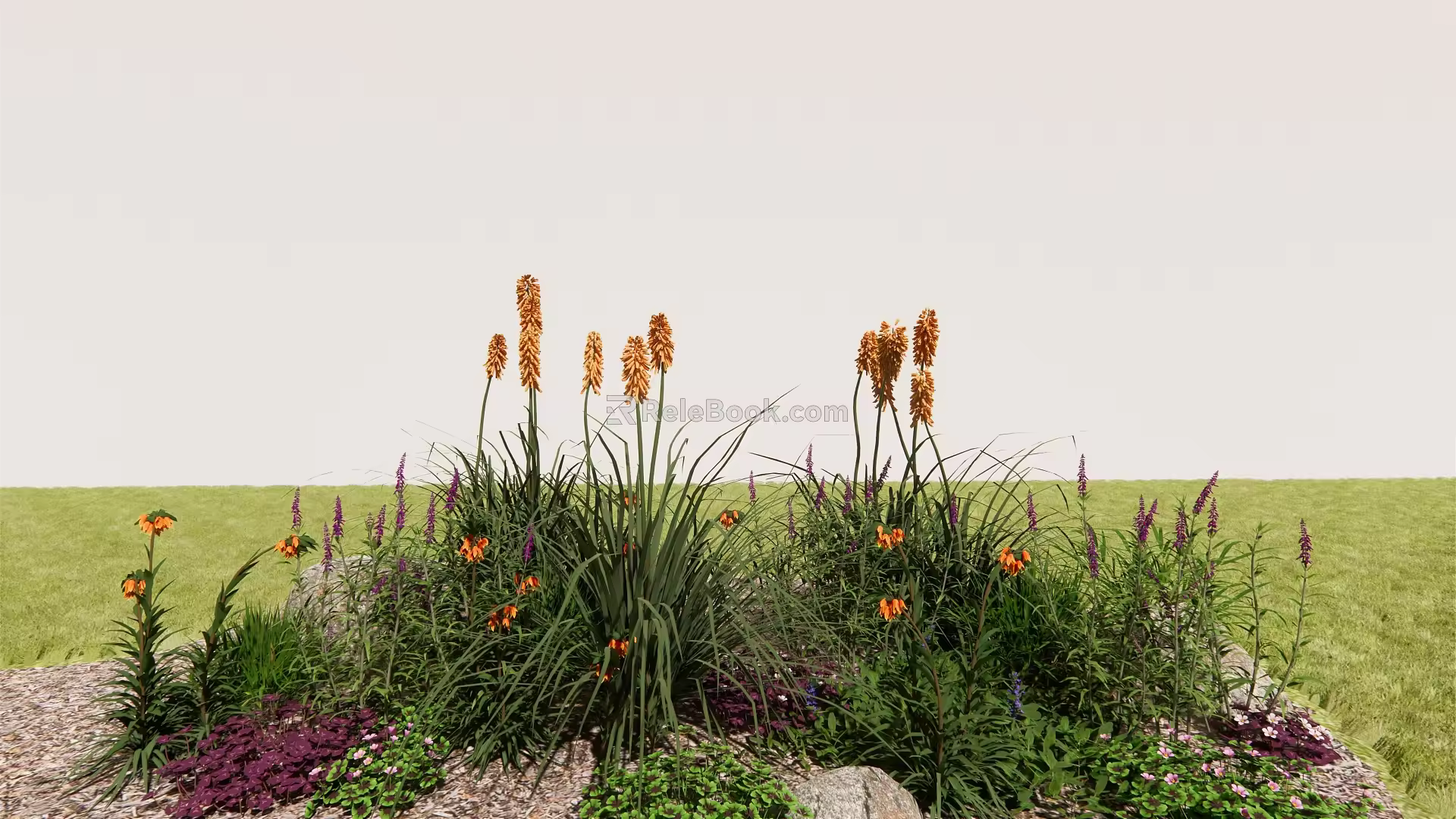 Modern torch flower 3d model