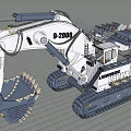Large Crawler Excavator Model G-2000 With Massive Bucket For Construction Use 3d model