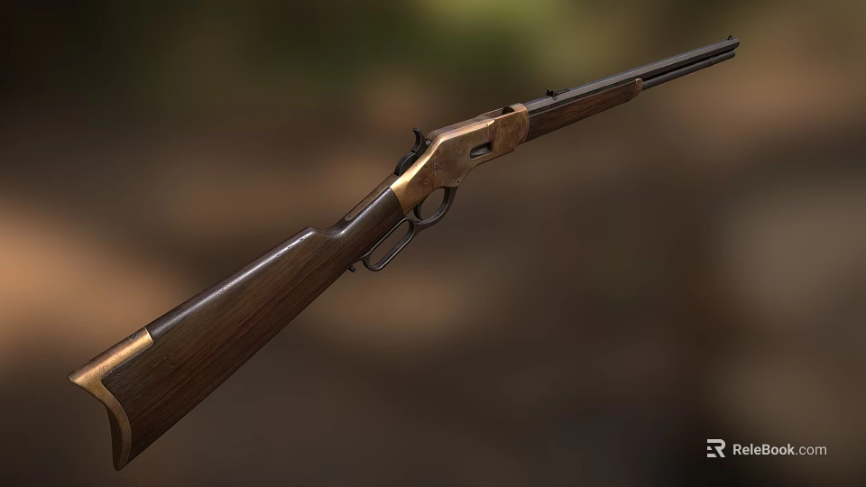 Vintage Classic Rifle With Wooden Stock And Metal Barrel Design Features 3d model 