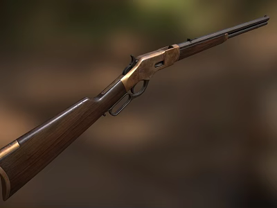 Vintage Classic Rifle With Wooden Stock And Metal Barrel Design Features 3d model