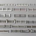 Various Fence Designs With Different Styles Materials And Patterns For Outdoor Use 3d model