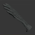 3D Anatomical Hand Model Featuring Detailed Texture And Gray Surface