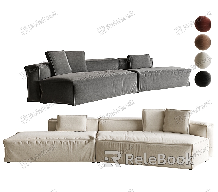 Modern Multi-person Sofa Combination Sofa Sofa Bangle Sofa Module Sofa model