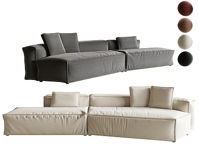 Modern Multi-person Sofa Combination Sofa Bangle Sofa Module Sofa model