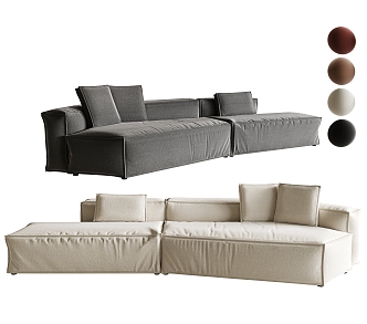 Modern Multi-person Sofa Combination Sofa Bangle Sofa Module Sofa 3d model