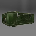 Green Military Crate With Metal Latches Handles And Stenciled Text
