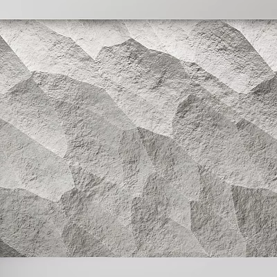 Gray Textured Background Wall with Irregular Geometric Patterns and Rough Surface 3d model