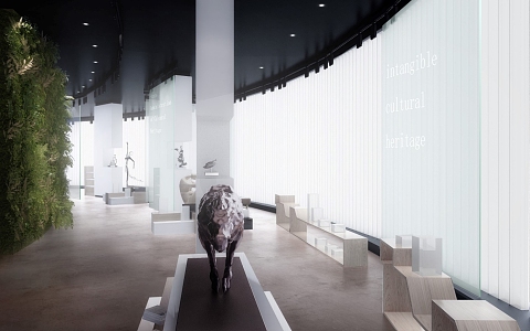 Modern Exhibition Hall 3d model