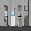 Daily Use Electrical Appliances Neatly Arranged on Modern Display Shelves