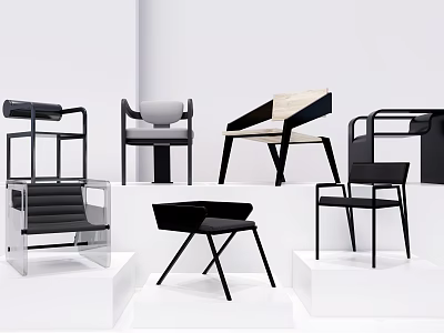 Modern Leisure Accent Chairs With Various Contemporary Styles And Sleek Designs For Living Space 3d model