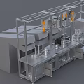 Industrial Automated Equipment Featuring Metal Frame Mechanical Arms Conveyor System And Control Cabinets