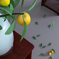 New Chinese style flower corner several 3d model