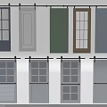Different Colored Barn Doors With Various Designs Including Glass Panels And Patterns