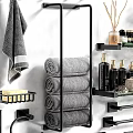 Modern Bathroom Accessories Including Towel Racks Bars Shelves Soap Dish And Toiletries