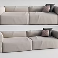 Modern double sofa 3d model