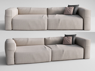 Modern double sofa 3d model