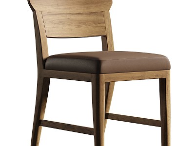 Other round chairs leather wood upholstered 3d model