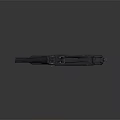 Tactical Black Brown Firearm Design With Dual Grips Top Sight Rail And Magazine