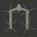 Advanced Space Station Modular Structure With Orbital Support Beams And Components Design 3d model