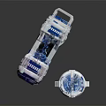 Blue And White Cylindrical Daily Use Electrical Appliances With LED Light And Transparent Design