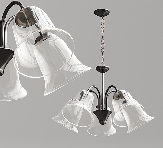 Industrial LOFT Chandelier Simple Chandelier 3d model