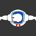 Cute Smiling White Marshmallow Toy Character With Sailor Hat Red Neckerchief And Outstretched Arms